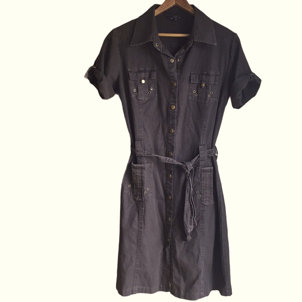 Tara (Paris)| Brown Cargo Dress